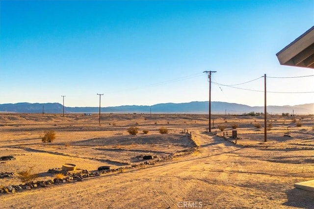 mountain view with a rural view