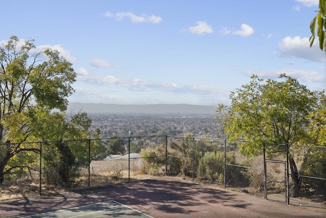 exterior space featuring a mountain view