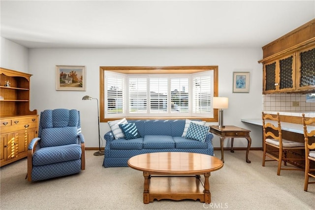 view of carpeted living room