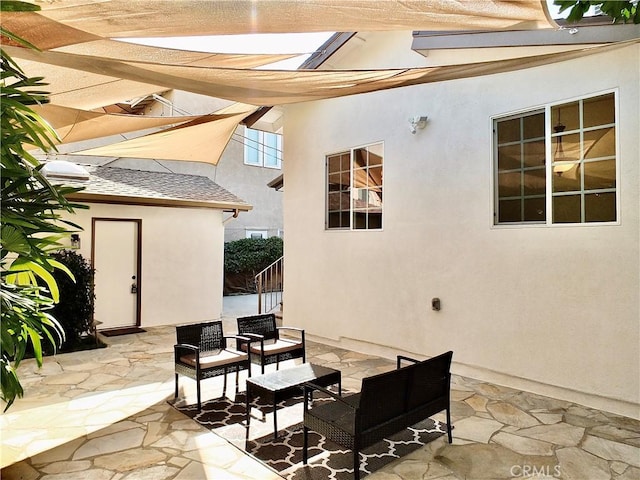 view of patio / terrace with an outdoor living space