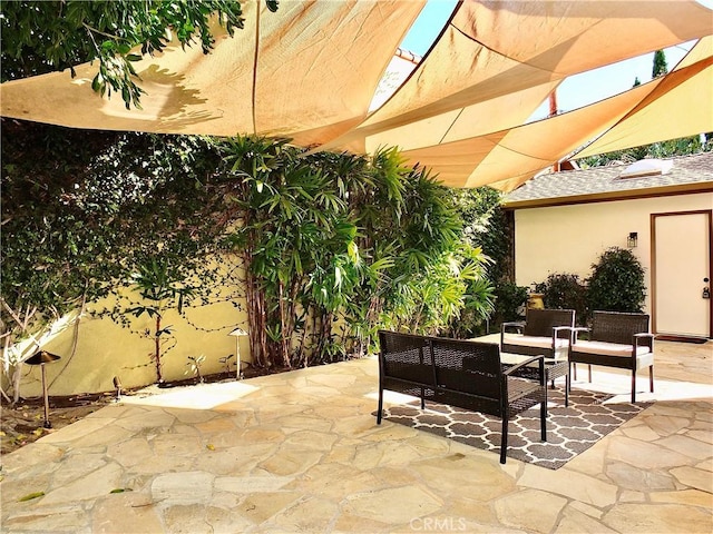 view of patio / terrace with an outdoor hangout area