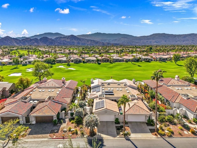 aerial view featuring a mountain view