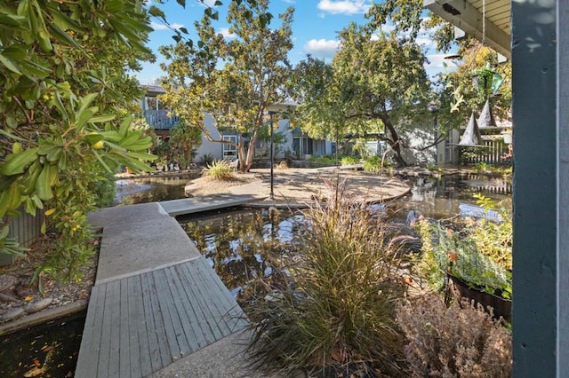 view of dock area