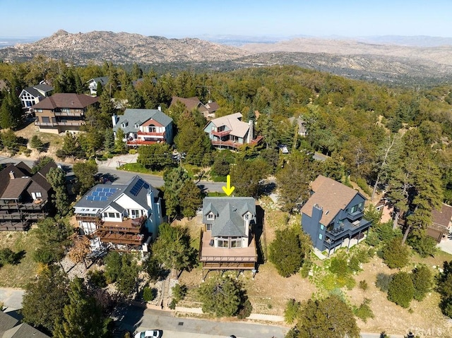 aerial view featuring a mountain view