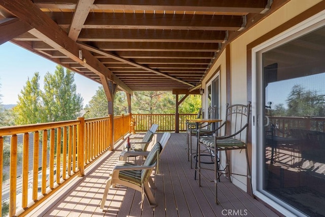 view of wooden terrace