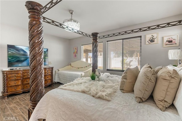 bedroom featuring wood-type flooring