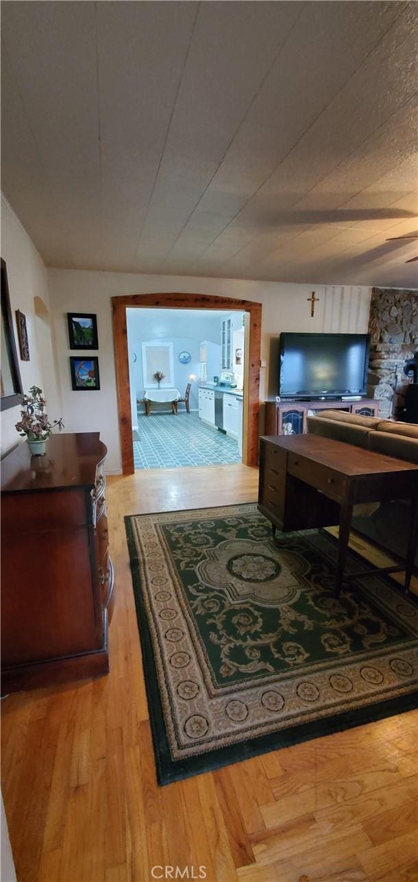 corridor featuring light hardwood / wood-style flooring