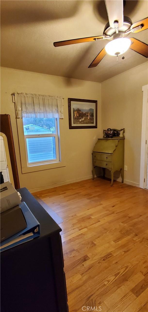 office space featuring light wood-type flooring