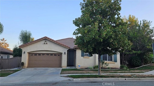 view of front of home featuring a garage