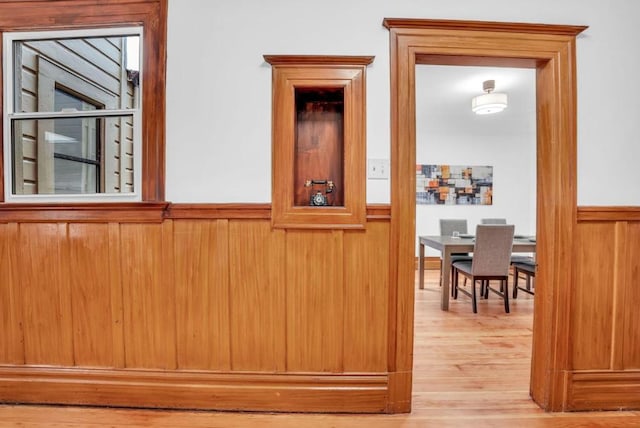 interior space with hardwood / wood-style floors