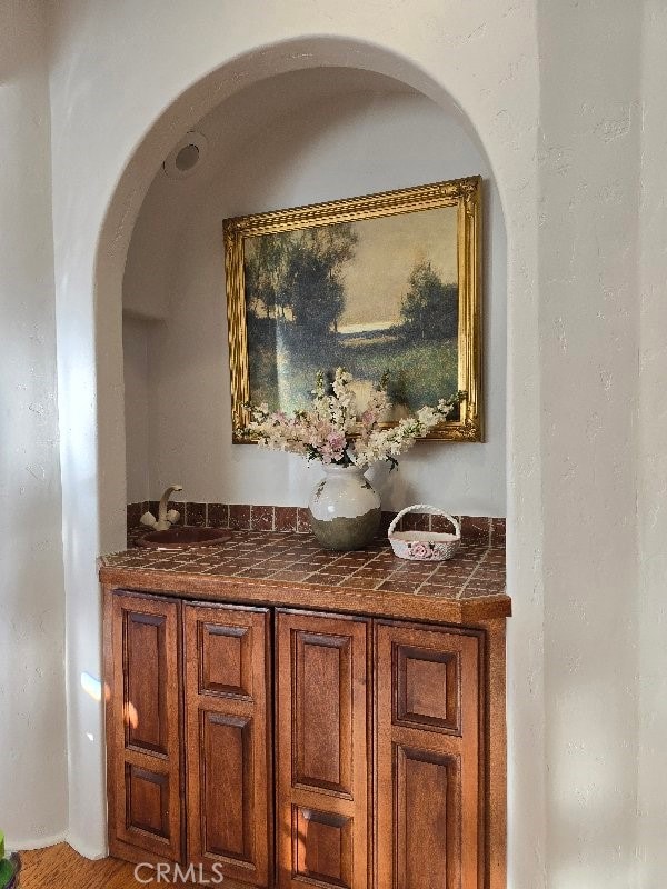 interior details with sink