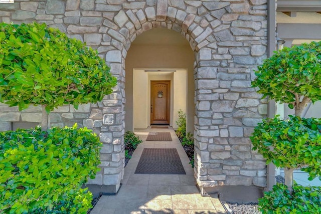 view of doorway to property