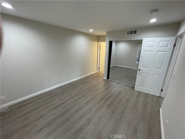 interior space featuring hardwood / wood-style floors