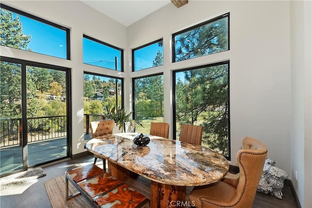 view of sunroom