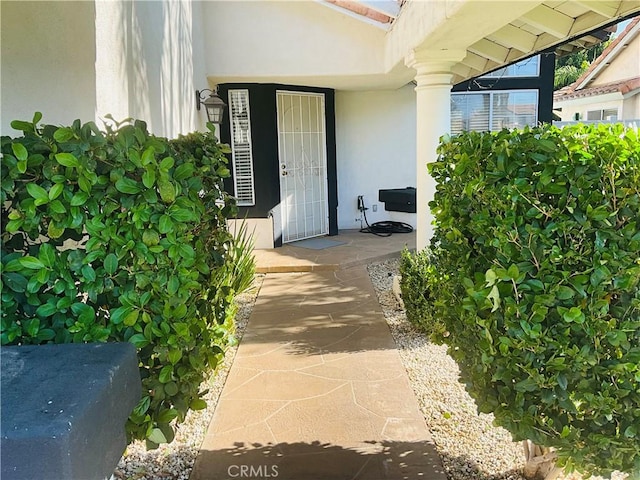 view of doorway to property