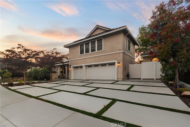 front facade featuring a garage