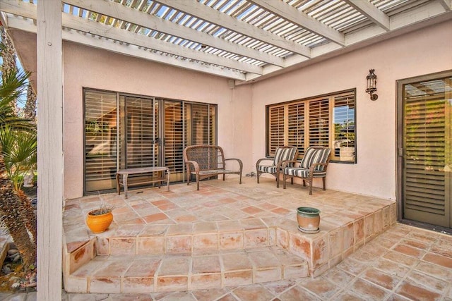 view of patio / terrace with a pergola