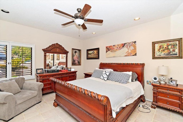 bedroom with ceiling fan