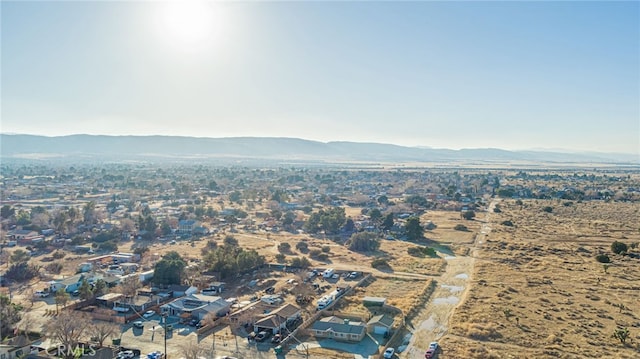 aerial view with a mountain view