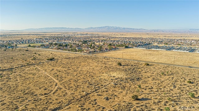 drone / aerial view with a mountain view