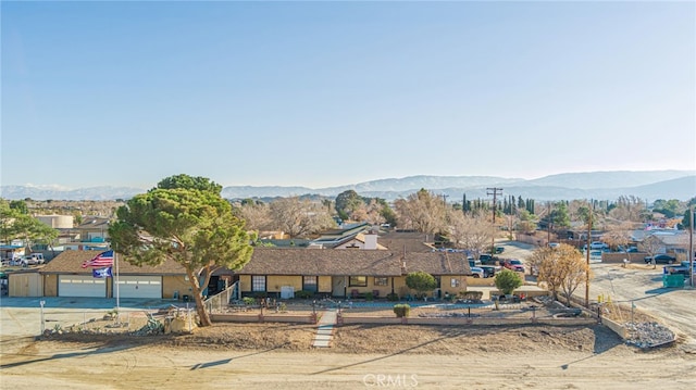 aerial view featuring a mountain view