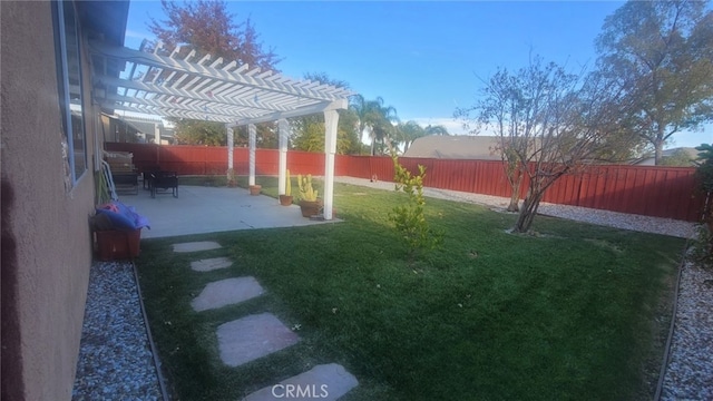 29822 Cool Meadow Dr, Menifee, CA 92584 - fenced backyard featuring a pergola and a patio