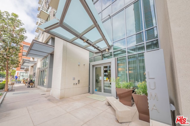 view of patio / terrace featuring french doors