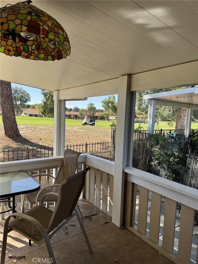 view of patio featuring covered porch