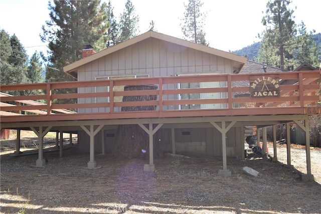 rear view of house with a deck