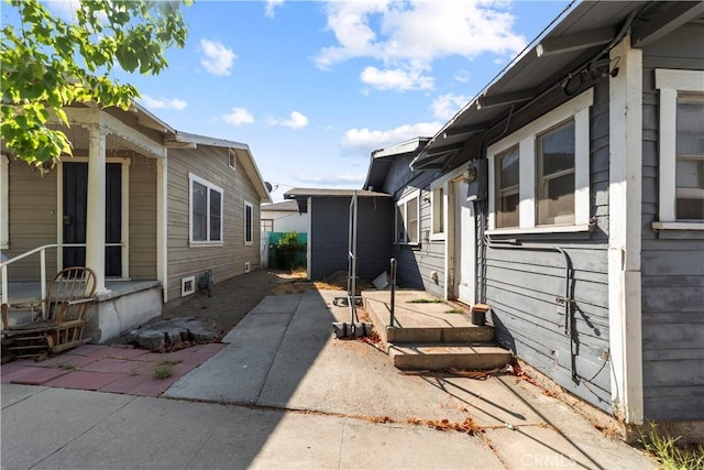 view of home's exterior with a patio area