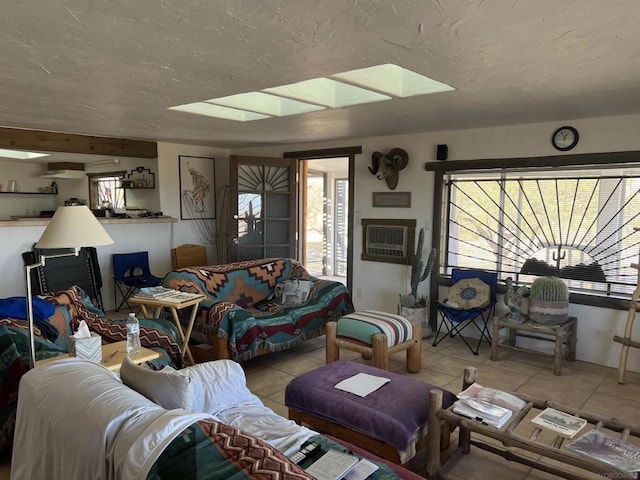 view of tiled living room