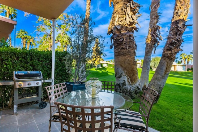 view of patio with grilling area