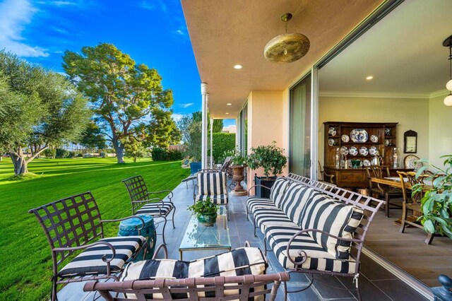 view of patio / terrace featuring outdoor lounge area