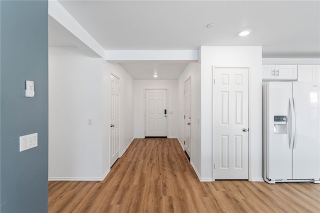 hall featuring light hardwood / wood-style floors