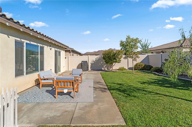 view of patio / terrace with an outdoor hangout area