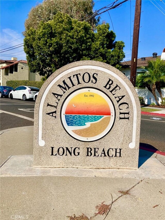 view of community sign