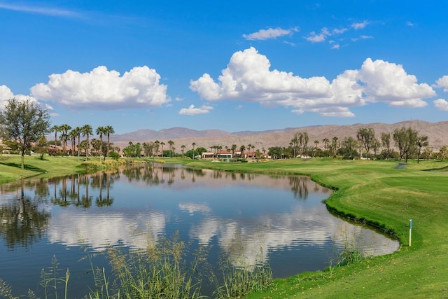 view of water feature featuring a mountain view