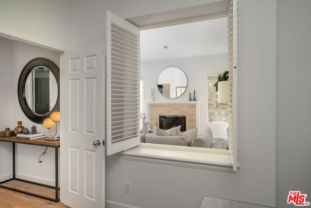 bedroom featuring hardwood / wood-style flooring