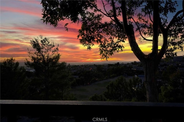 view of nature at dusk