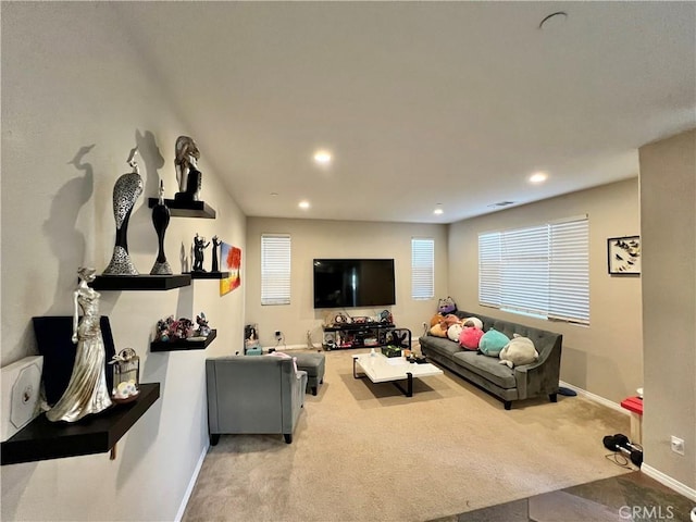 view of carpeted living room