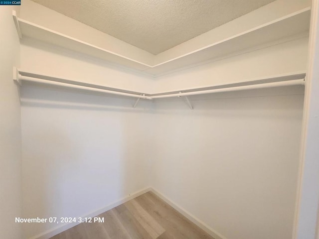 walk in closet featuring hardwood / wood-style flooring