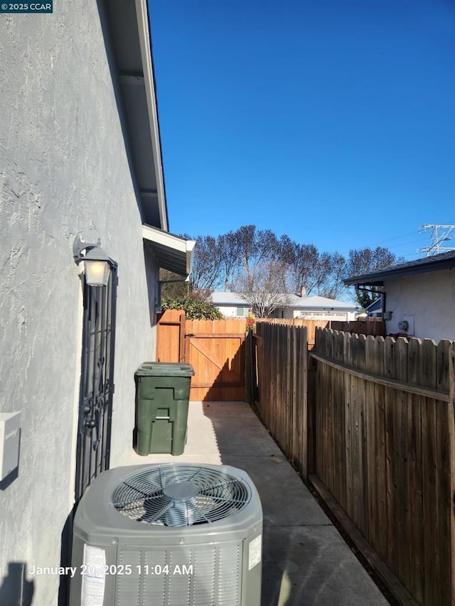 view of patio featuring central AC