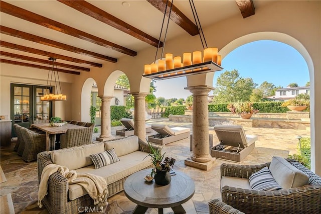 view of patio / terrace with an outdoor hangout area