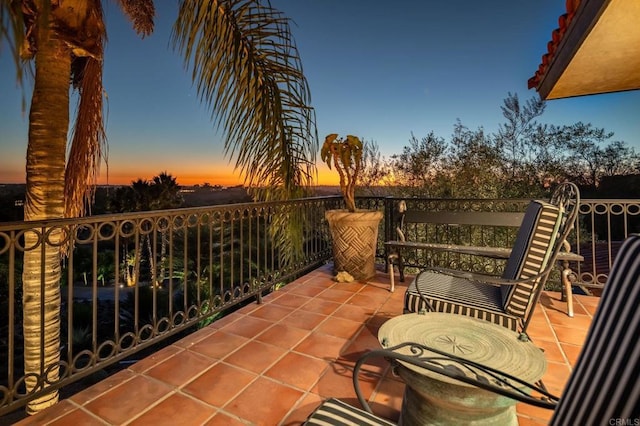 18245 Paseo Victoria, Rancho Santa Fe, CA 92067 - view of balcony at dusk
