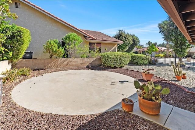 view of patio with fence