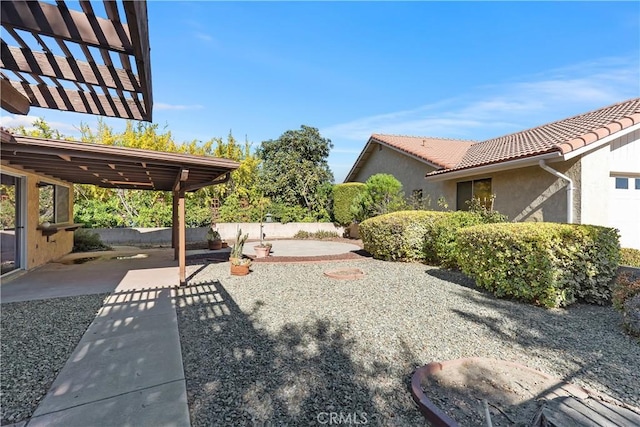 view of yard with a patio area