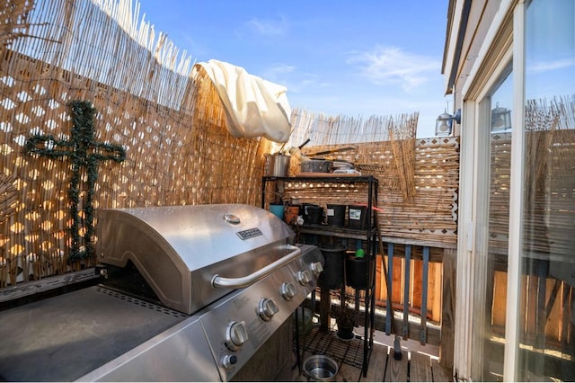 view of patio / terrace with area for grilling