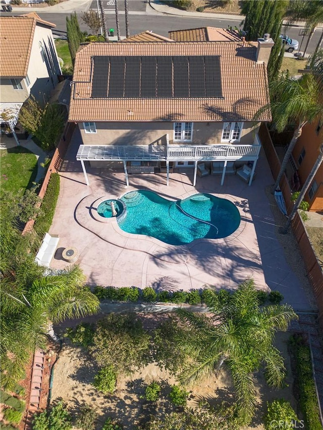 view of pool featuring a patio area