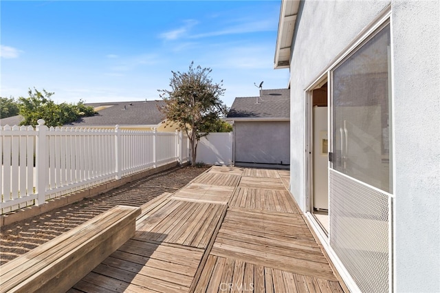 view of wooden deck