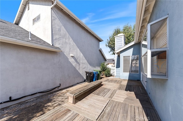 view of wooden terrace